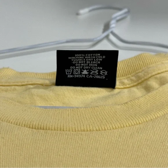 Stussy California Long Sleeve Pop Art Long Sleeve T-shirt L Pastel Yellow - Picture 6 of 9